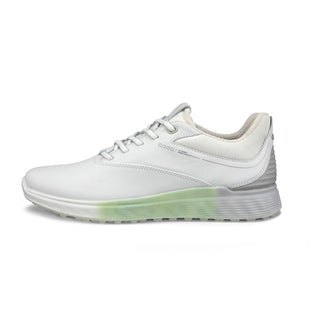 Ecco S Three Waterproof Ladies Golf Shoes - White/Matcha