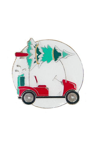 Christmas Golf Cart Golf Ball Marker