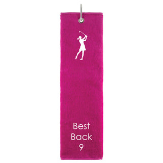 Best Back 9 Tri Fold Golf Towel Prize