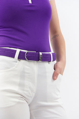 Purple Stretch Webbing Ladies Golf Belt