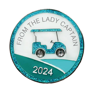 From the Lady Captain 2024 Golf Ball Marker - Aqua