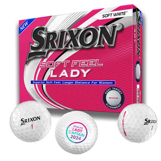 From the Lady Captain 2024 Srixon Soft Feel Golf Balls with Lady Captains Day Pillow boxes