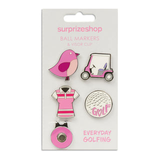 Surprizeshop Everyday Golfing Ball Marker and Visor Clip Set