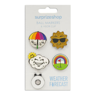 Surprizeshop Weather Forecast Ball Marker and Visor Clip Set