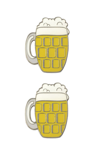 2 Pack Beer Glass Golf Ball Markers In organza bag