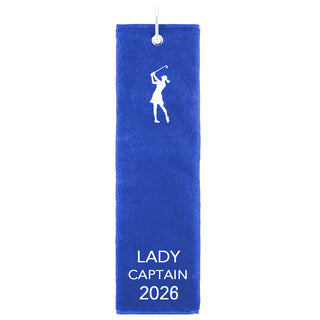 Lady Captain 2026 Tri-Fold Towel - Royal Blue