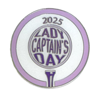'Lady Captain's Day 2025' Ball Marker on Card - Purple