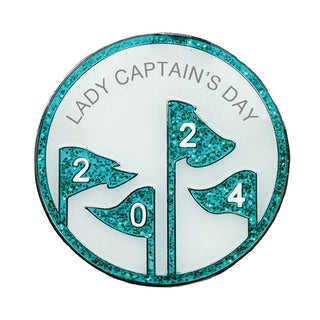 Lady Captain's Day 2024 Golf Ball Marker - Aqua