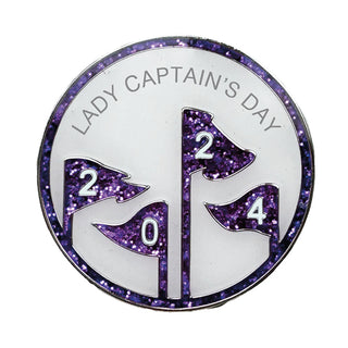 Lady Captain's Day 2024 Golf Ball Marker - Purple