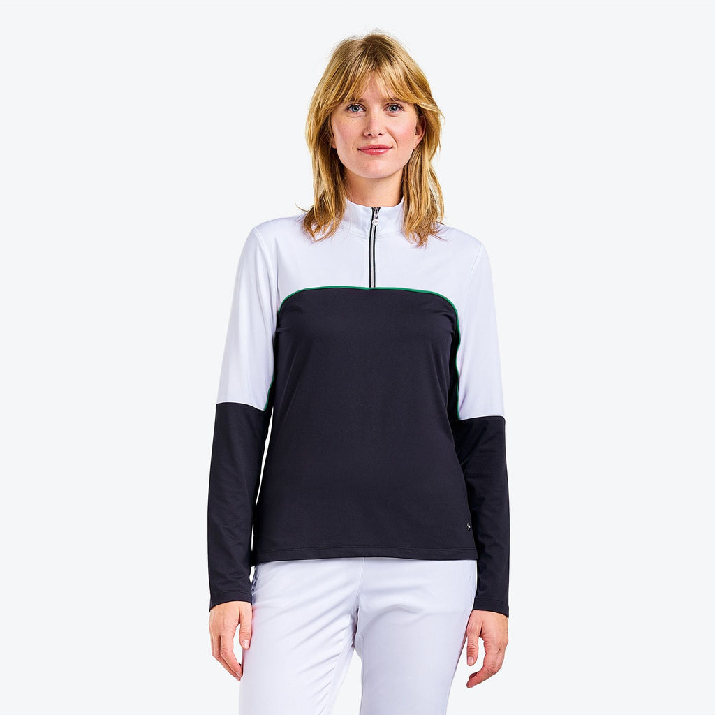 GAIA statement sleeve top, navy (SALE)