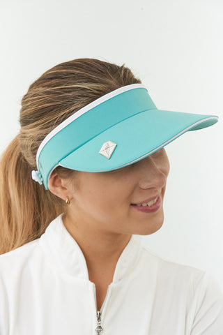 Pure Golf Arielle Telephone wire golf visor with Ball Marker - Ocean Blue