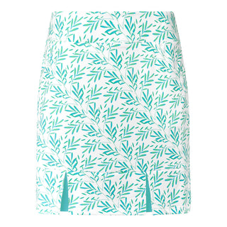 Alda Pull-On Golf Skort - Floating Palms White