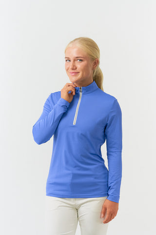 Ethimo Quarter Zip Long Sleeve Mid Layer - Blue