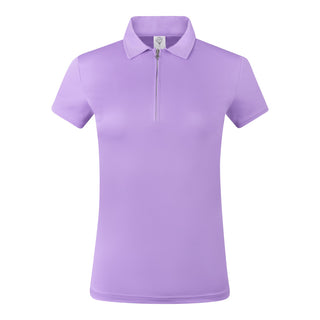 Pure Golf Thrive Cap Sleeve Women's Golf Polo Shirts - Lilac