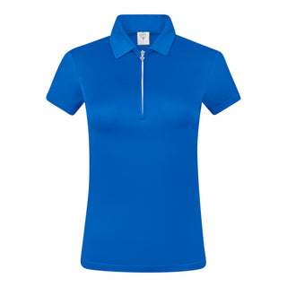 Pure Golf Thrive Cap Sleeve Women's Golf Polo Shirts - Royal Blue