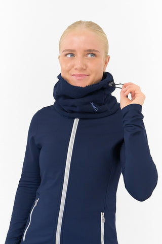 Surprizeshop Soft Fleece Lined Women's Golf Snood with Embroidered Lady Golfer - Navy