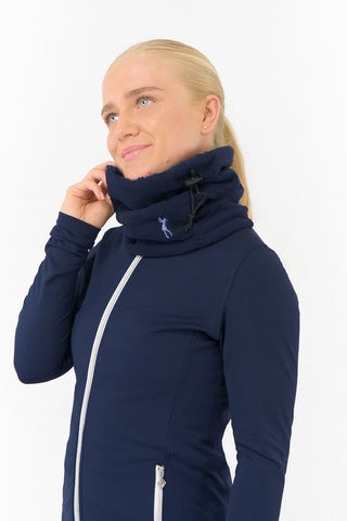 Surprizeshop Soft Fleece Lined Women's Golf Snood with Embroidered Lady Golfer - Navy