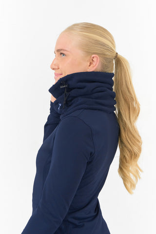 Surprizeshop Soft Fleece Lined Women's Golf Snood with Embroidered Lady Golfer - Navy