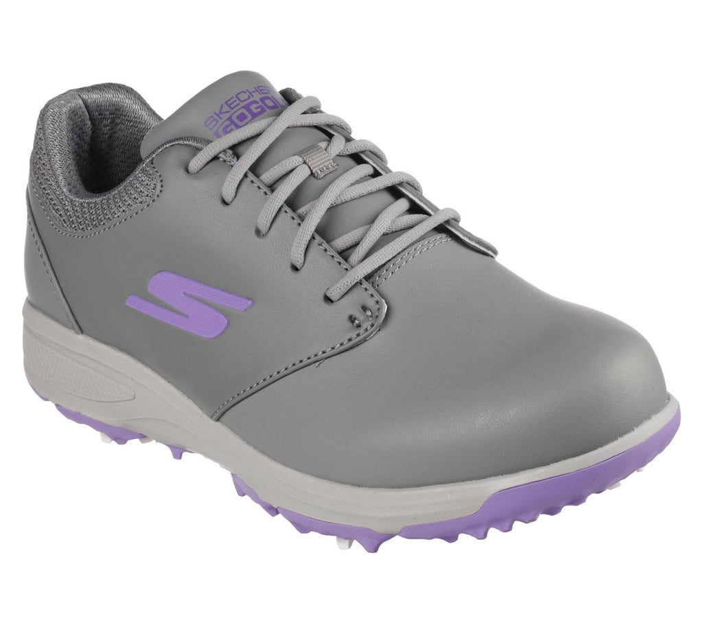 Skechers Jasmine Soft Spike Waterproof Ladies Golf Shoes Grey/Purple