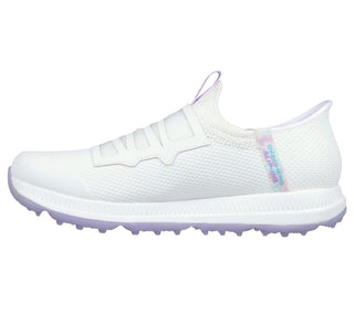 Skechers Go Golf Elite Slip In Waterproof Ladies Golf Shoes- White/Lavender