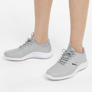 Puma Ignite Pro Waterproof Ladies Golf Shoes- Grey/Silver/Pink