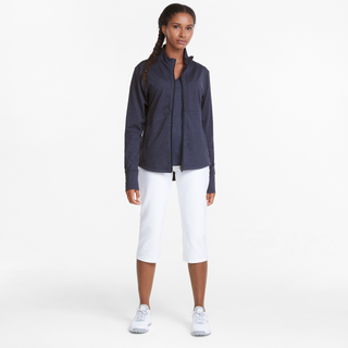 Puma Ladies Golf Clouspun Daybreak Full Zip Jacket - Navy Blazer