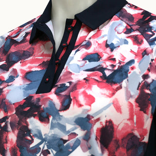 Callaway Golf Ladies Short Sleeve Floral Polo - Fruit Dove