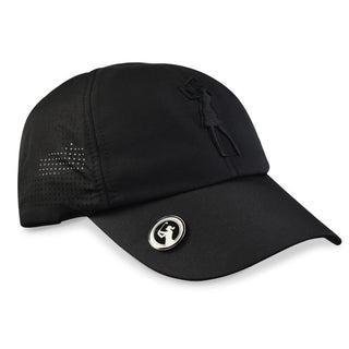 Lady Golfer Magnetic Soft Fabric Golf Cap -Black