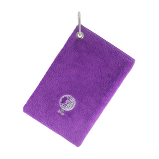 Bag Golf Towel With Carabiner -Purple