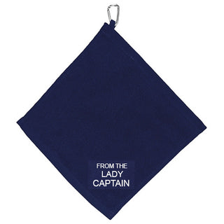 From The Lady Captain Towel With Clip - Navy