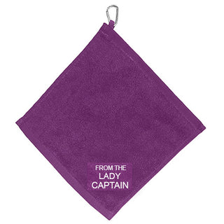 From The Lady Captain  Towel With Clip- Purple