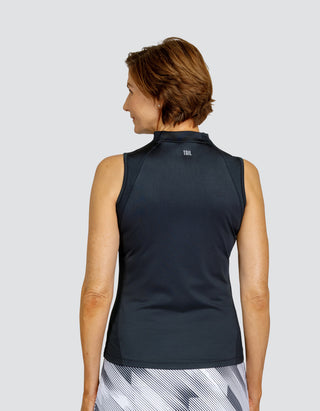 Tail Ladies Golf Soiree Sleeveless Golf Polo Shirt - Onyx