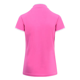 Pure Golf Bloom  Cap Sleeve Womens Golf Polo Shirts - Azalea