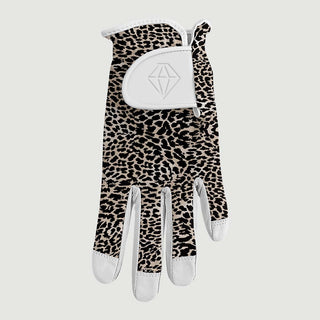 Pure Golf Alisa Cabretta Leather Lycra Ladies Golf Glove- Cheetah