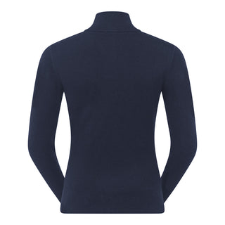 Pure Golf Brace Super Soft Quarter Zip Lined Sweater - Navy