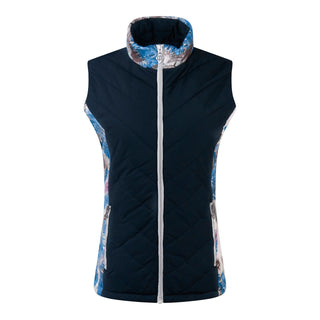Pure Golf Amber Quilted Gilet  - Stone Canvas collection - Navy