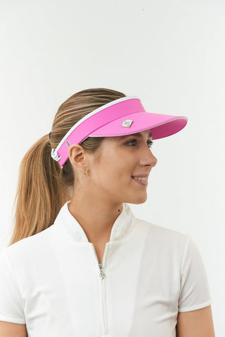 Pure Golf Arielle Telephone wire golf visor with Ball Marker - Azalea