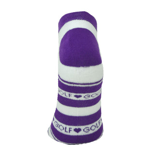 Pure Ladies 2 Pair Pack Of Trainer Golf Socks- Purple