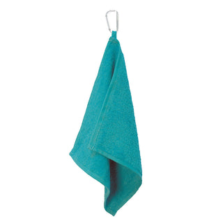 Golf Towel with Carabiner - Aqua