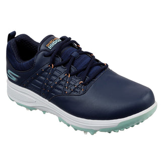 Skechers Go Golf Pro 2 Soft Spike Waterproof Ladies Golf Shoes - Navy and Turquoise