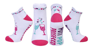 3 Pair Pack Assorted Boozy Themed Ladies Golf Socks
