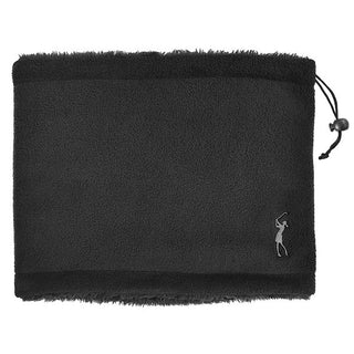 Soft Fleece Lined Womens Golf Snood with Embroidered Lady Golfer - Black