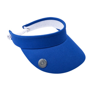 Telephone Wire Ladies Golf Visor with Ball Marker - Royal Blue