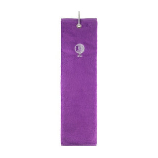 Cotton Trifold Ladies Golf Towel - Purple