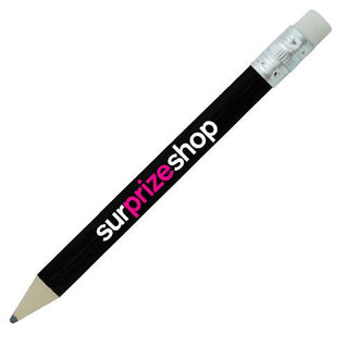 Golf Pencil with Eraser- Black