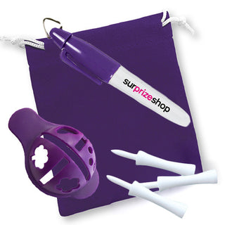 Tee Gift Ball Liner and Mini Marker Giveaway Set - Purple