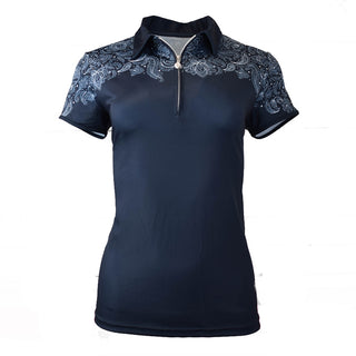 Pure Golf Trinity Cap Sleeve Polo Shirt - Navy