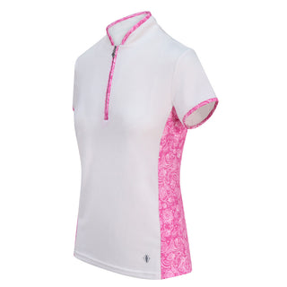 Pure Golf  Bliss Cap Sleeve Polo Shirt - Azalea