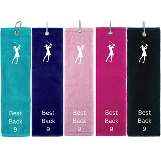 Best Back 9 Tri Fold Golf Towel Prize