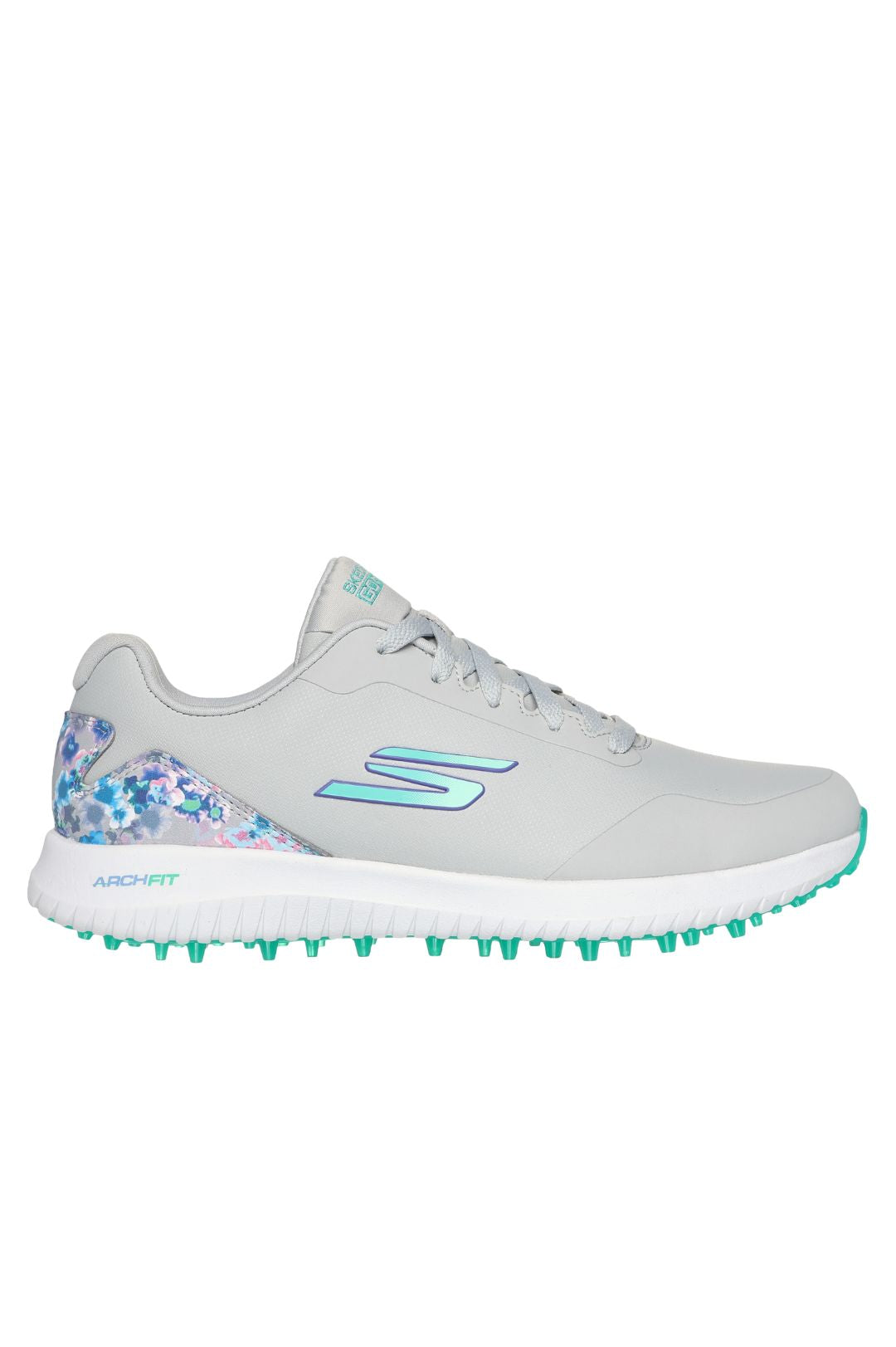 Skechers Go Golf Max Waterproof Ladies Golf Shoes- Grey/Mint